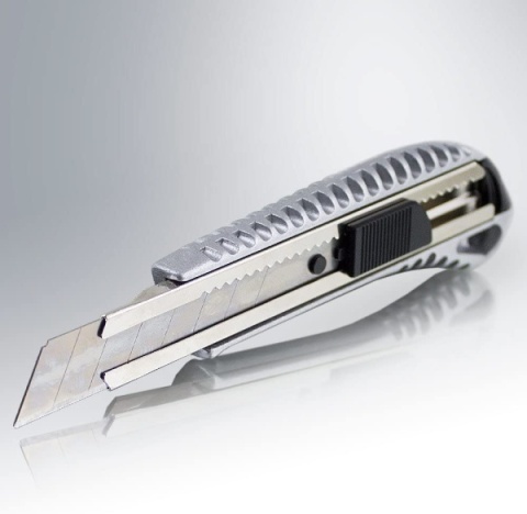 5szt. Nożyk Do Tapet 18mm Aluminiowy Łamane Ostrze