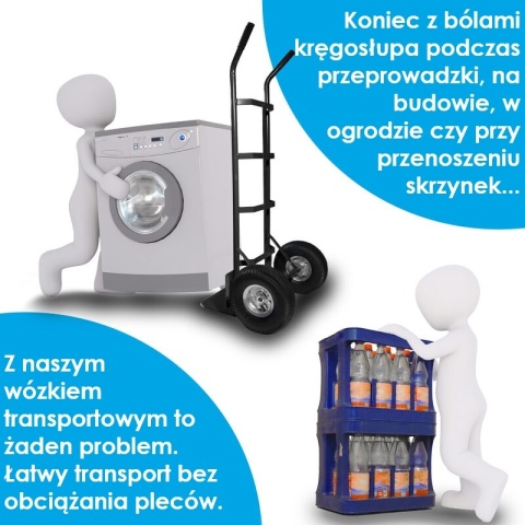 Wózek ręczny magazynowy 200kg czarny BITUXX