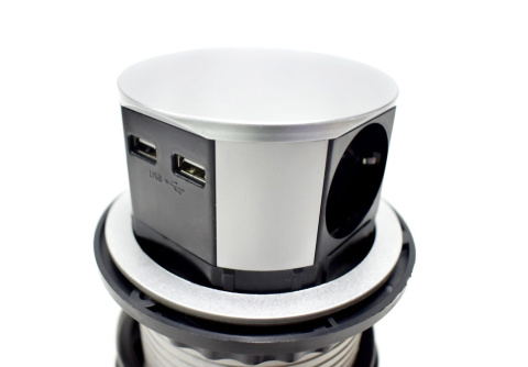 4-krotne gniazdo stołowe chowane z usb 4-krotne gniazdo stołowe chowane z usb